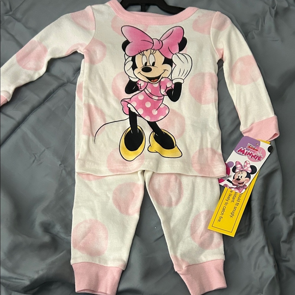 Disney Minnie Mouse Pink and Cream Pajama Set
